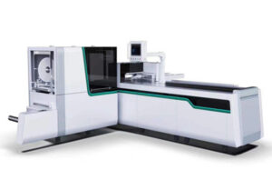 Machine compacte de mise en manchons pour sacs JCJ130 avec convoyeur d'alimentation